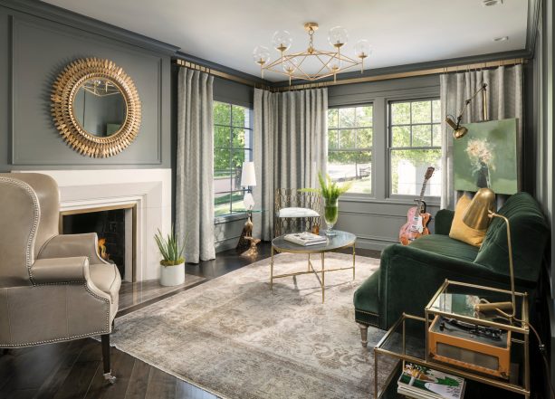 Gray And Gold Living Room