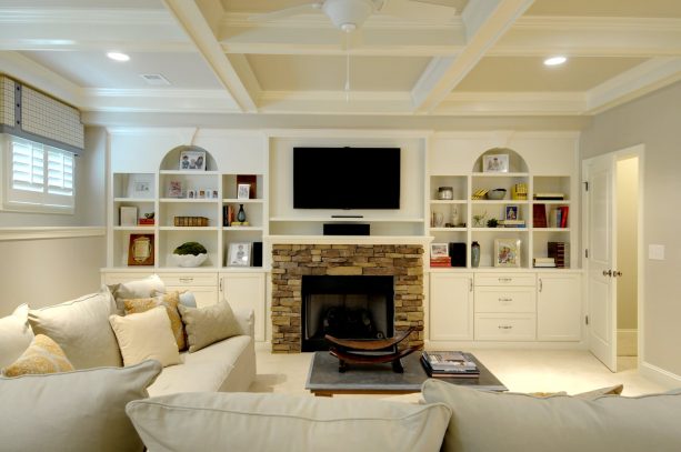 15 Most Elegant Built In Shelves Around, White Fireplace With Bookshelves