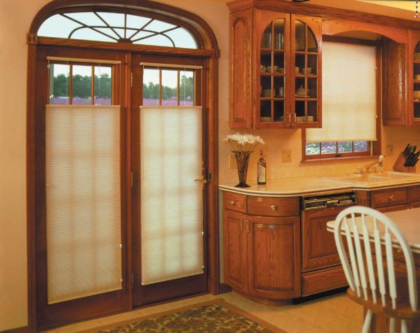 clear cellular shades from symphony shades for french doors