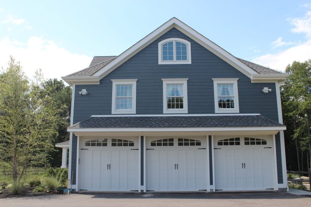 double 12-panels barn garage doors with glass screen