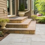 ep henry cast veneer stone with pennsylvania tread stock paver steps against a house