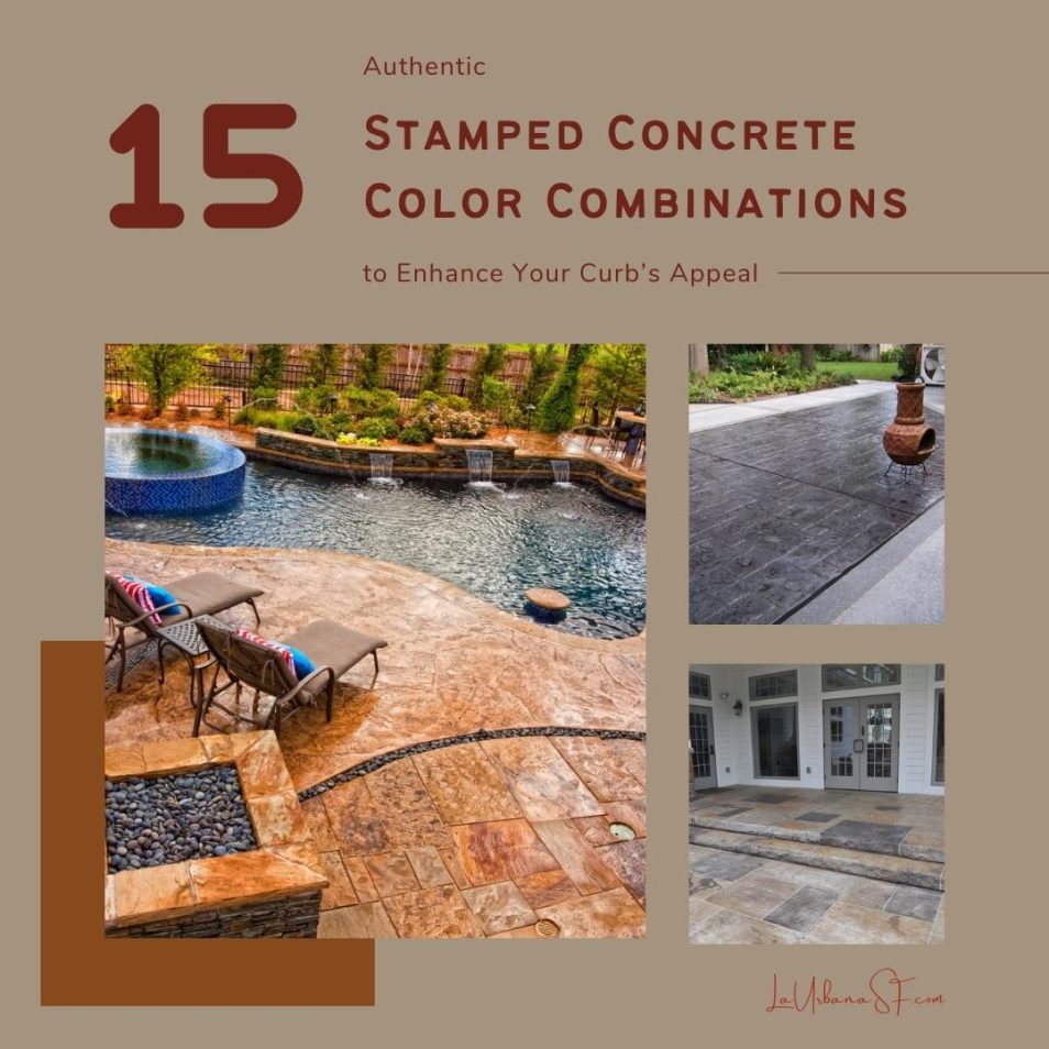 15 Authentic Stamped Concrete Color Combinations