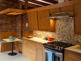 oak sliding kitchen cabinet doors with no pulls