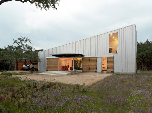 minimalist single-hung window for a trendy metal building