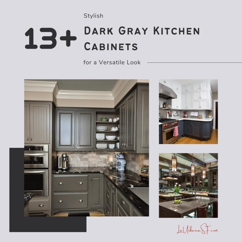 13  Stylish Dark Gray Kitchen Cabinets
