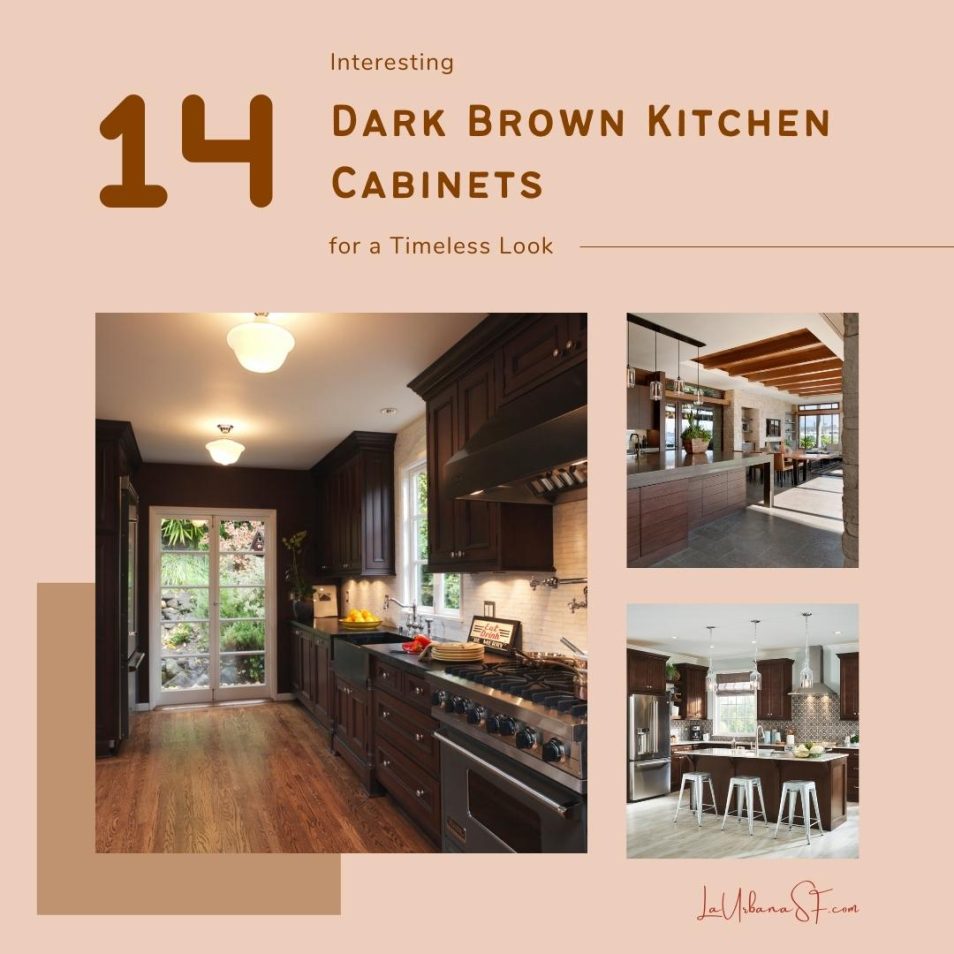 14 Interesting Dark Brown Kitchen Cabinets