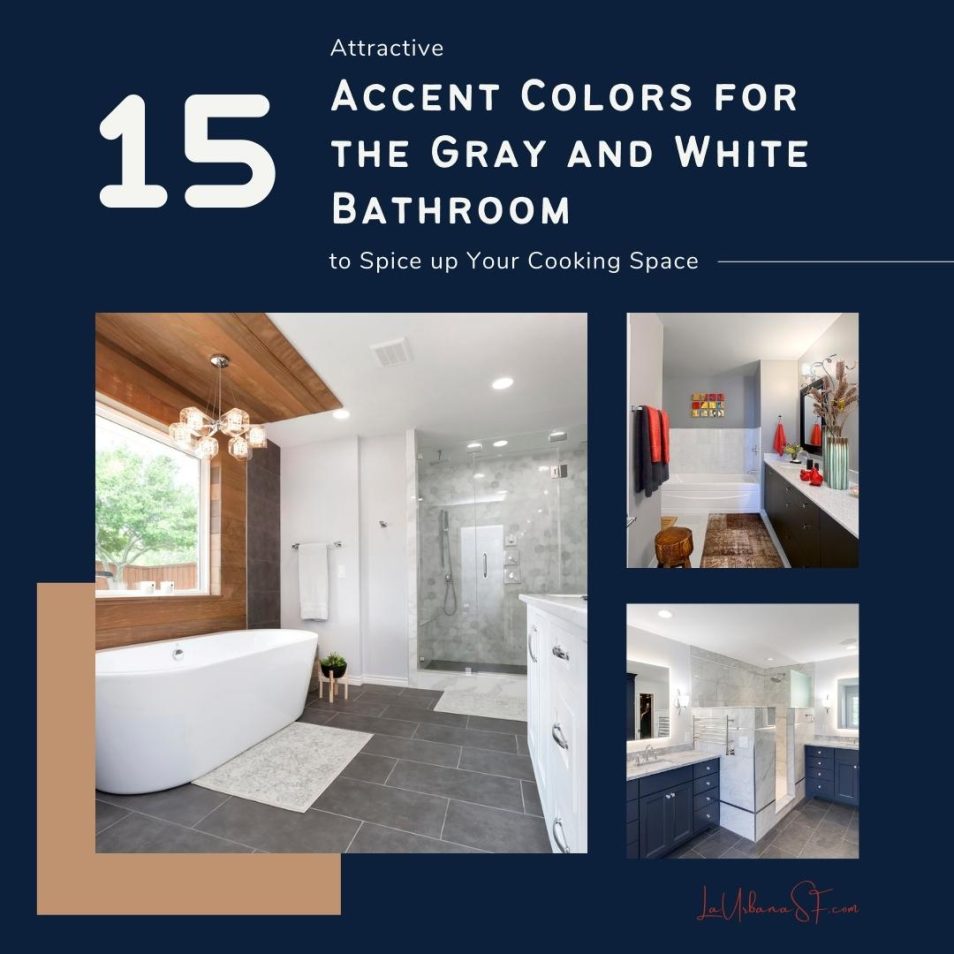 15 Attractive Accent Colors For The Gray And White Bathroom