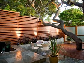 exterior landscape lighting ideas for an outdoor fence from the lumiere cambria series