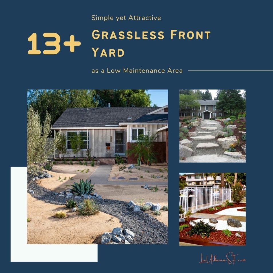13  Simple Yet Attractive Grassless Front Yard