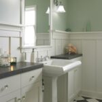 overhanging bathroom trim that can be used as a rack